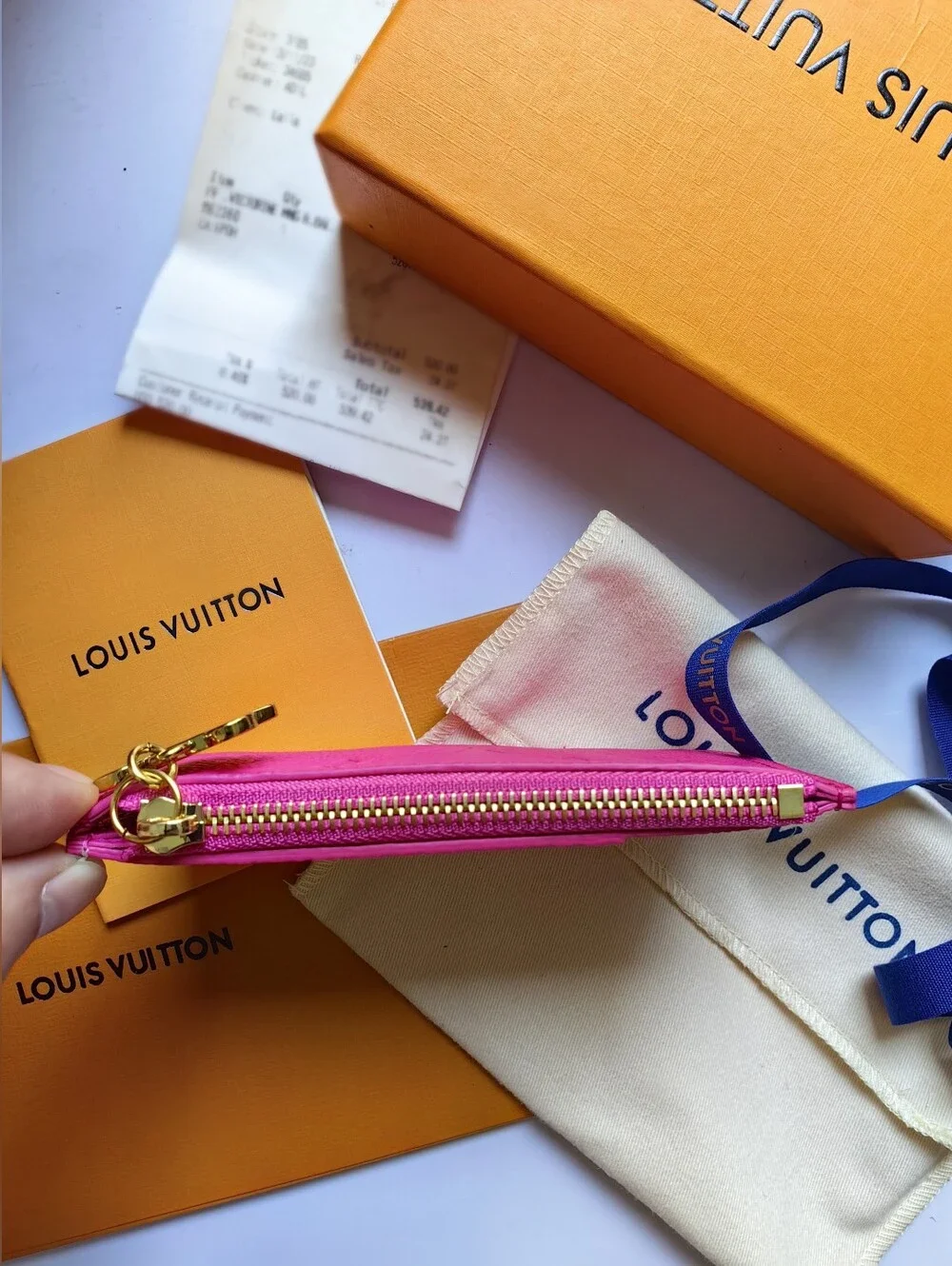 Louis Vuitton Multicolor Monogram Canvas & Pink Card Holder